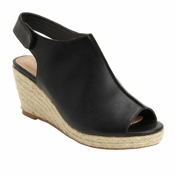 comfortview Shoes - Woman Within Peep Toe Wedge
